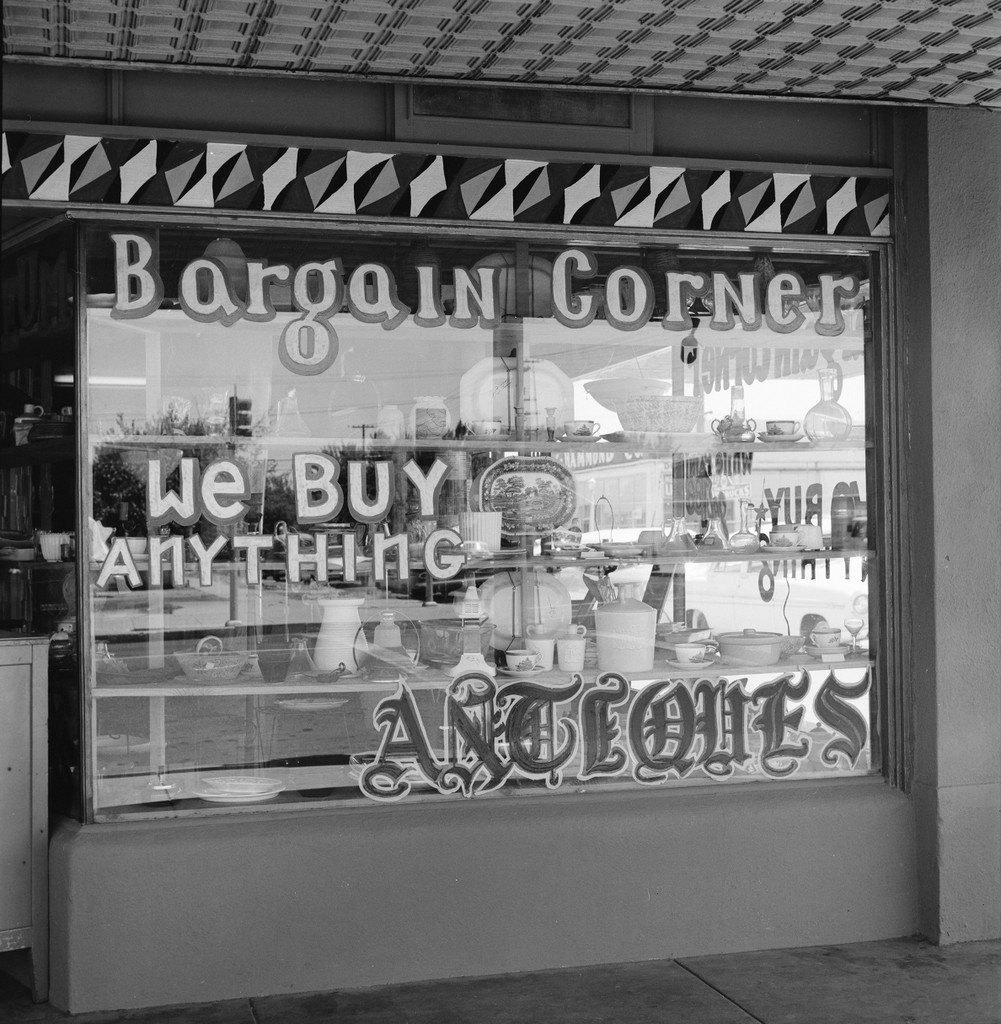 "Bargain Corner" store in Butler's Grove near Modesto, CA — Calisphere