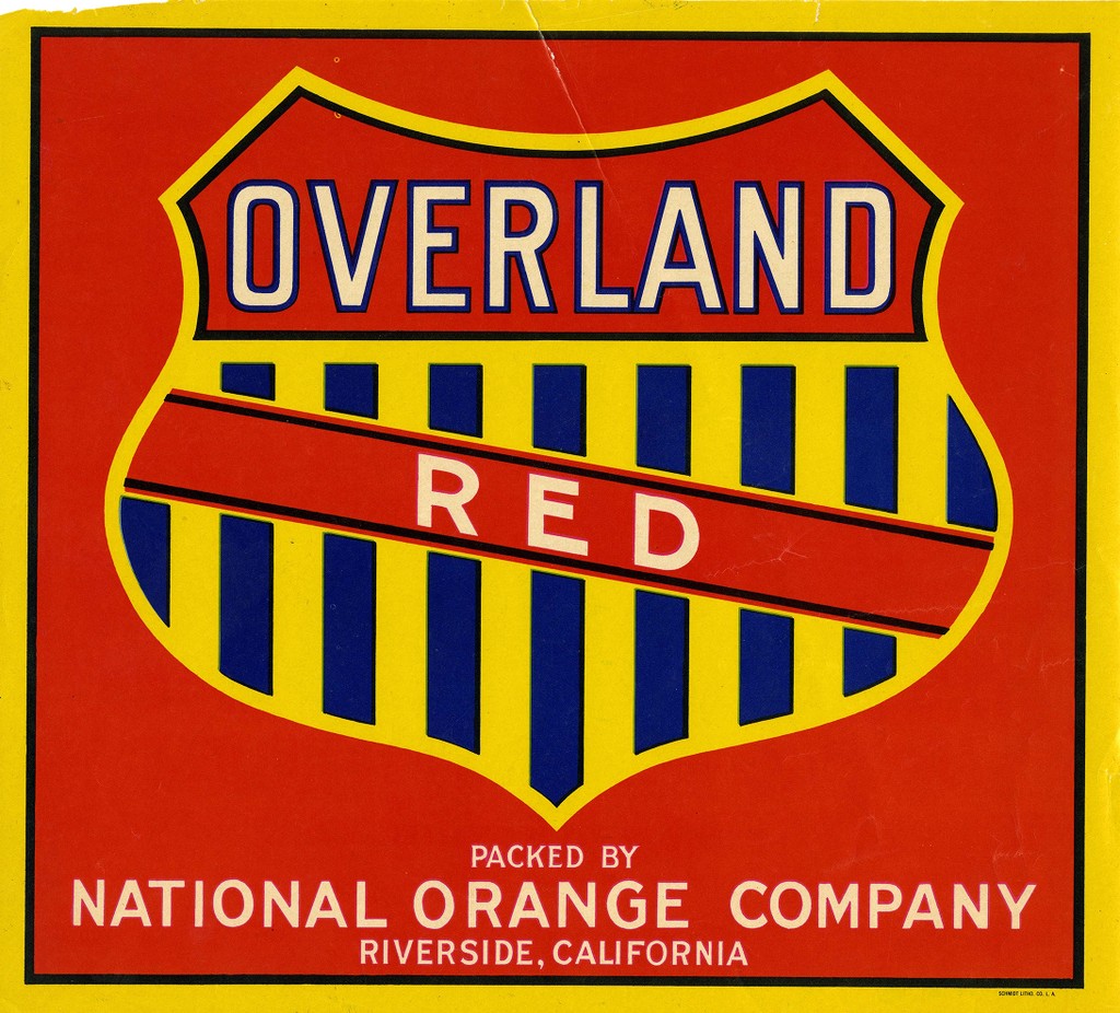 National Orange Company, Overland Red Brand — Calisphere